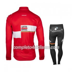 Completo Maglia Ciclismo + Calzamaglia 2017 Lotto Soudal Bambino N001